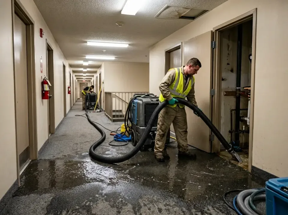 multi-unit-apartment-hallway-f-005 — frequently asked questions, Emergency Burst Pipe Water Extraction & Removal in East Mis…